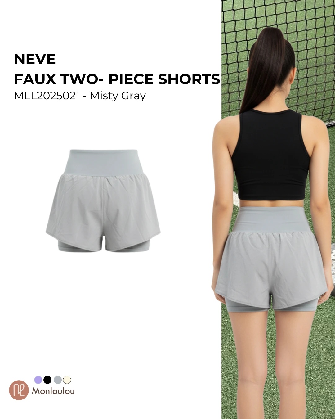 Faux Two-Piece Shorts